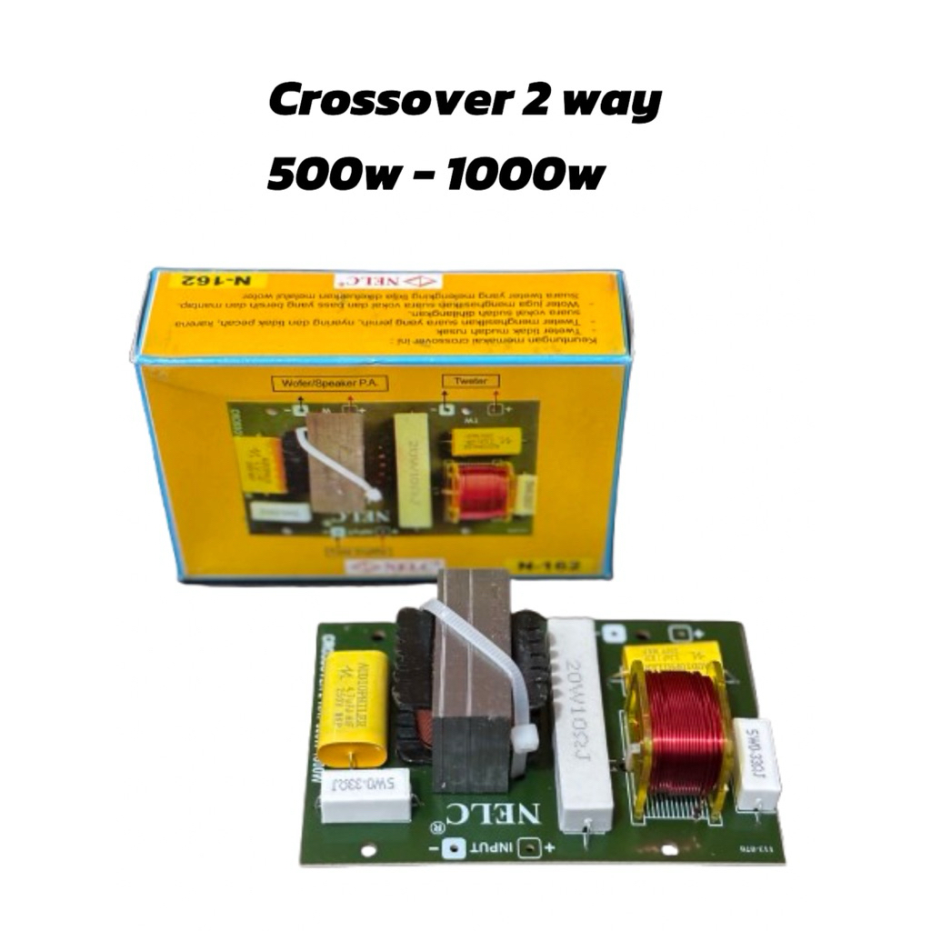Crossover 2 Way 500w-1000w NELC N-162 Tweeter-Woofer | Crossover Pasif 2 Way Tweeter Woofer