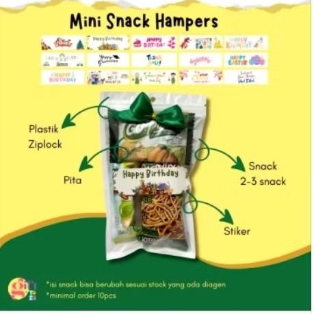 

Mini Gift Snack Hijau Acara Ultah Kelulusan Hari Raya