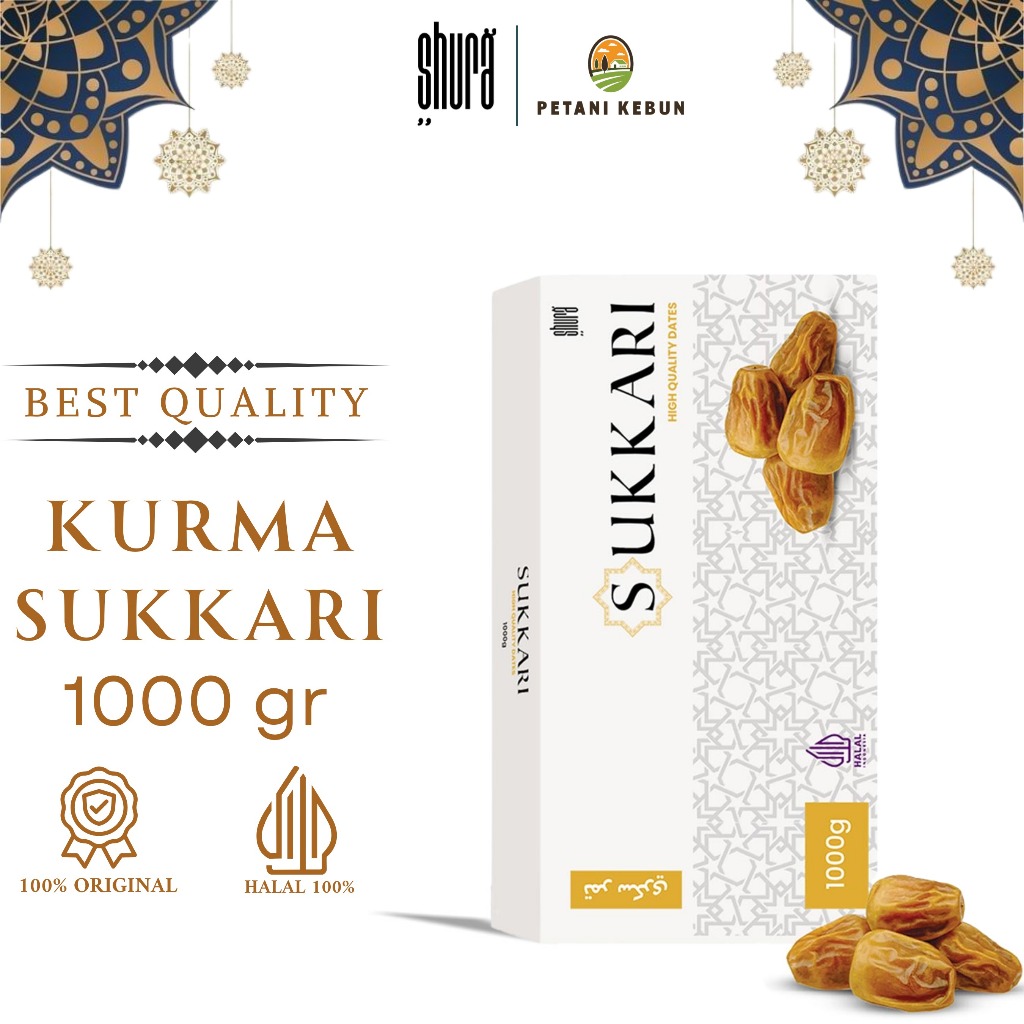 

Shura Kurma Sukkari 1kg Premium Original High Quality Sukari Kurma Raja
