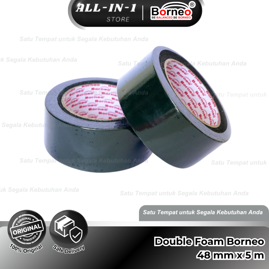 

Borneo Double Tape Foam Panjang 48mm x 5m, Doble Tape Kuat