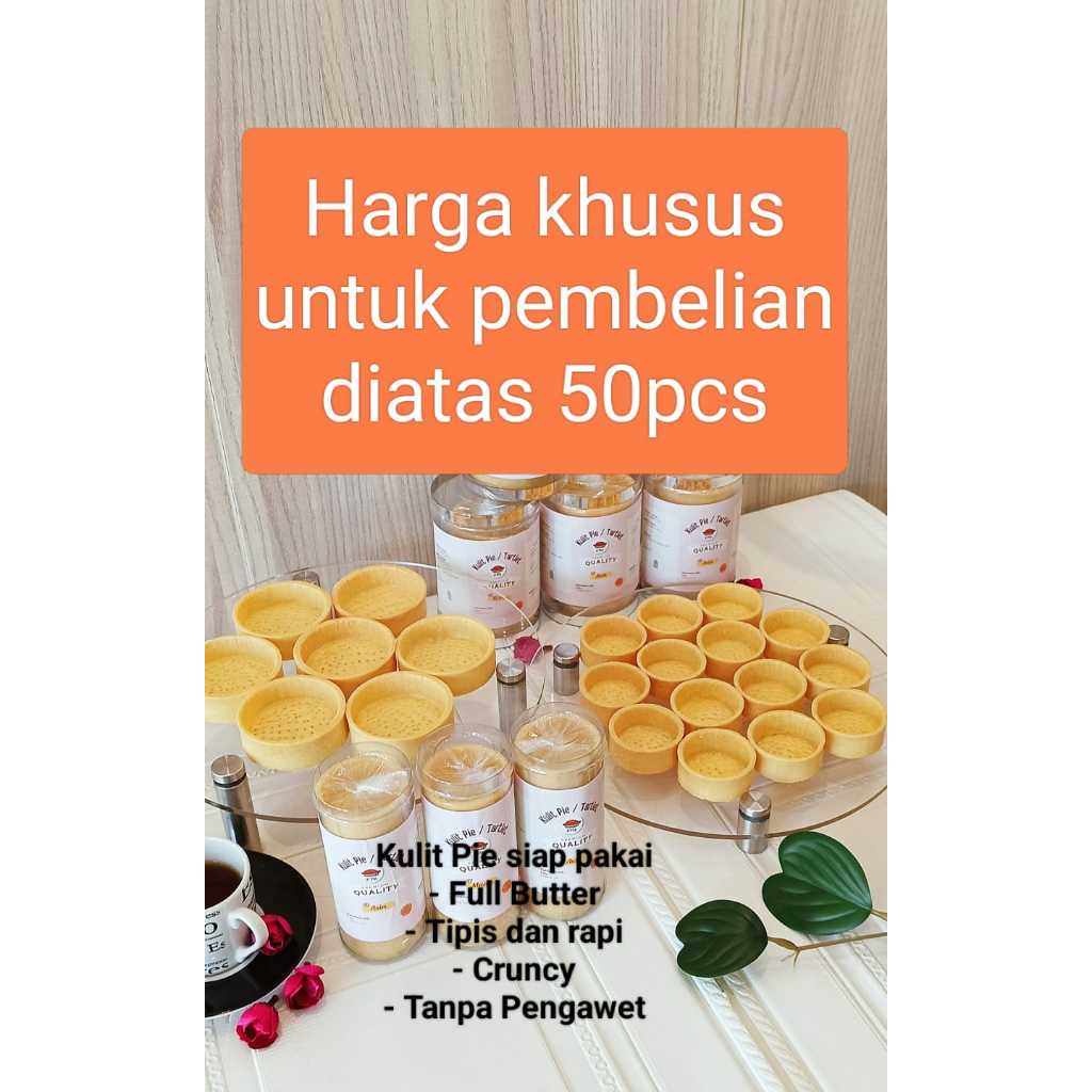 

Kulit Pie MANIS Min 50pcs / Tartlet Shell / Kulit Pie siap pakai