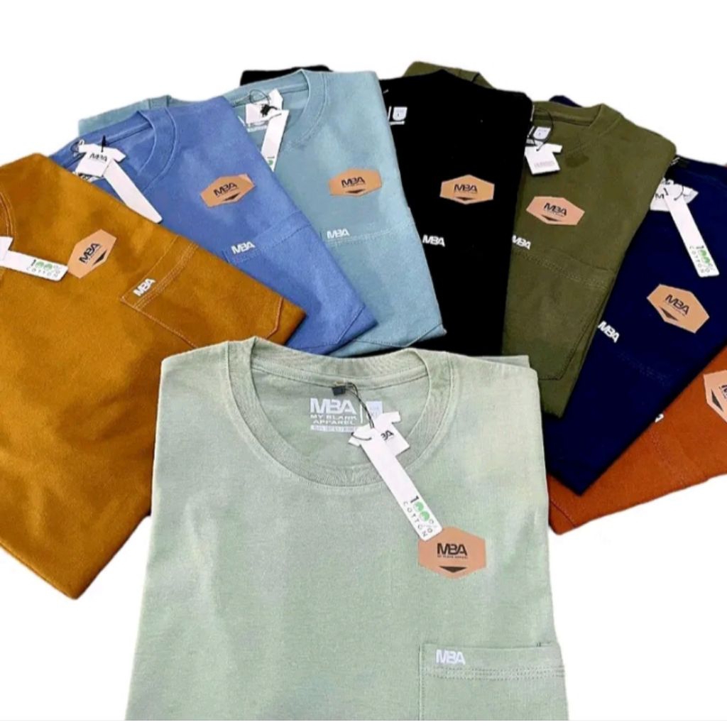 MBA-Kaos Pocket Saku Original 100% cotton 24s My Blank Apparel