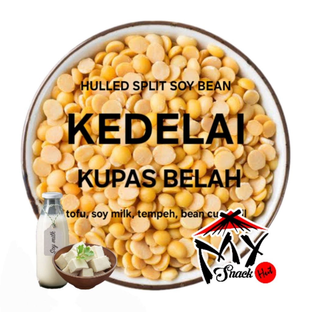 

KACANG KEDELAI KUPAS 100GR BELAH PECAH BAHAN TAHU TOFU BEAN CURD TEMPE SUSU SARI KEDELAI MILK BUMBU