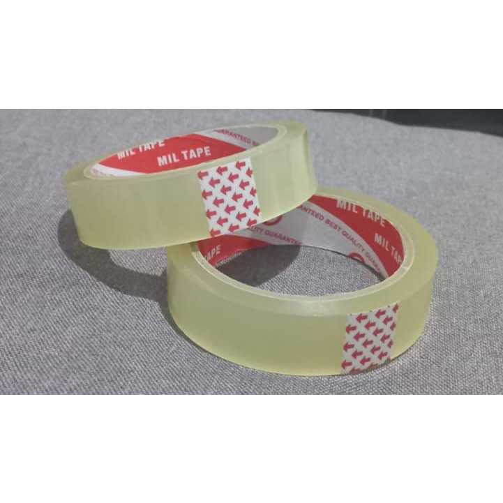 

6 PCS (1 SLOP) SOLASI / SOLATIP UKURAN 24 MM X 50 MTR MERK MILTAPE WARNA BENING
