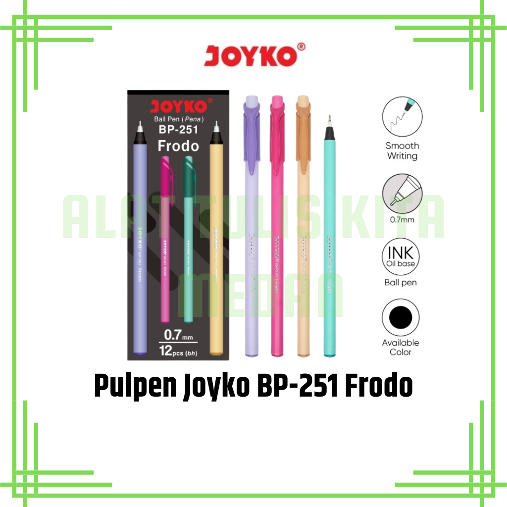

(1 Kotak) Pulpen Joyko BP-251 Frodo / Ball Pen / Pena 0.7mm Joyko BP-251 Frodo
