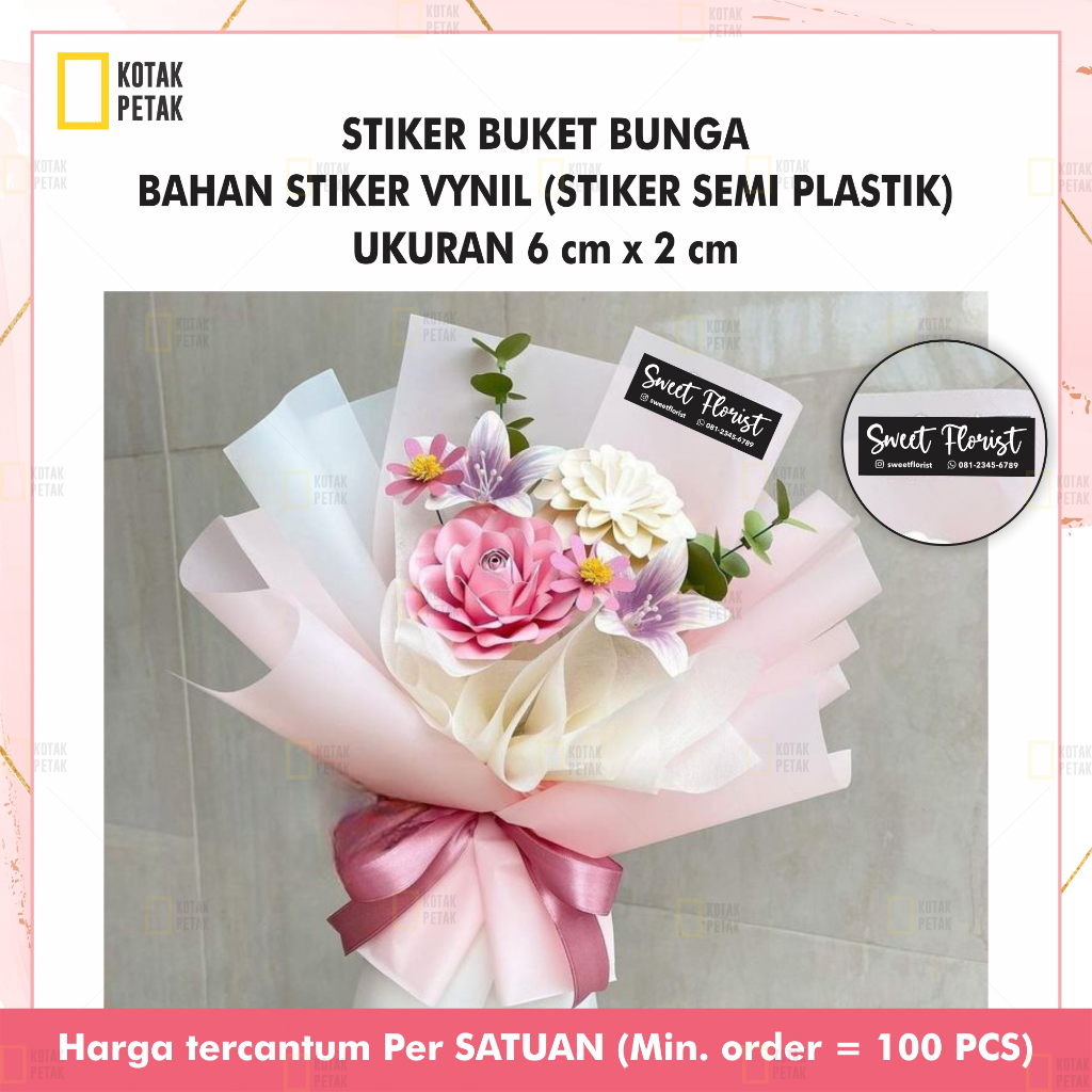 

Stiker Buket Bunga / Sticker Flower Bouquet (bahan Stiker VYNIL / stiker Plastik)