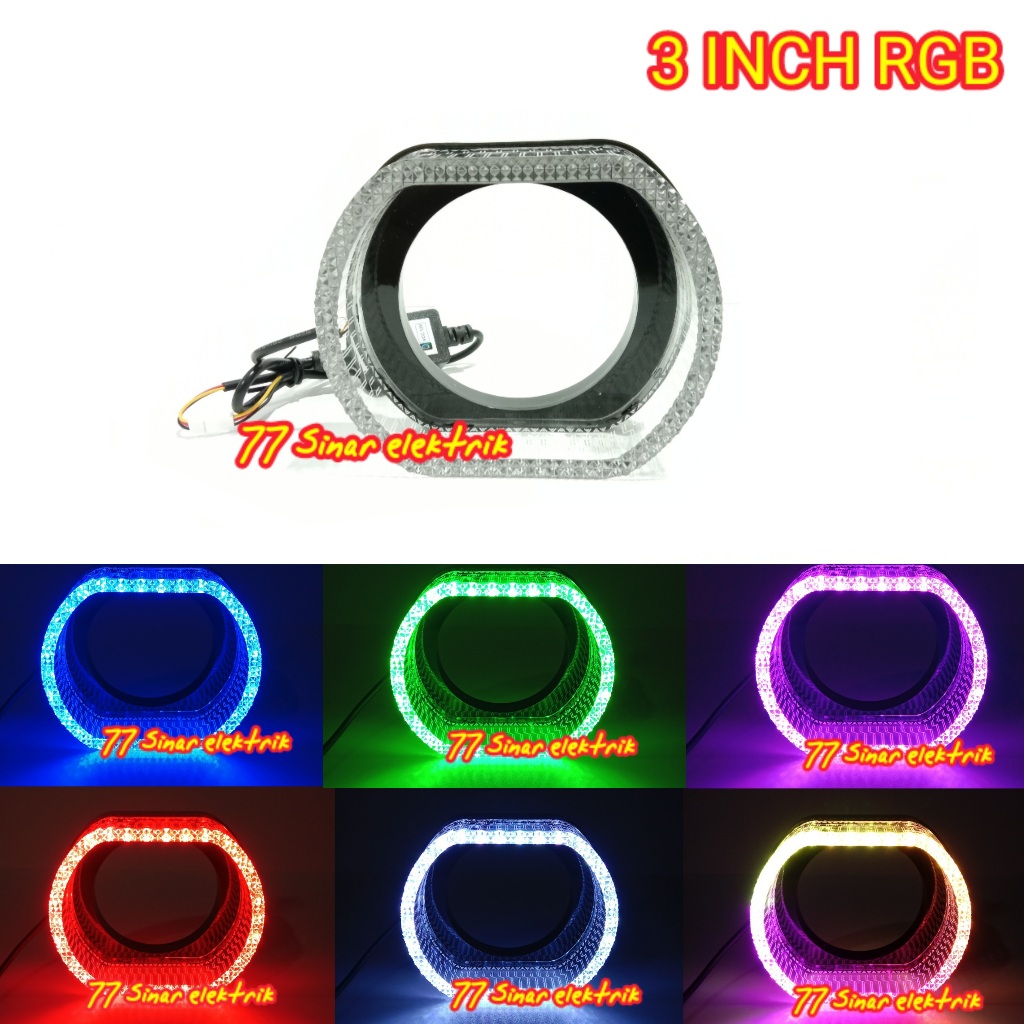 Lampu Shroud BMW 3 Inch Acrylic 5D glory RGB Shroud Lampu Biled 3 INCH Kristal RGB