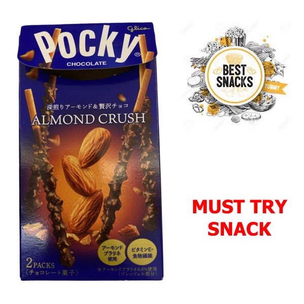

(HALAL) Glico Pocky Chocolate Almond Crush Biskuit Coklat Original Jepang Biskuit Cokelat