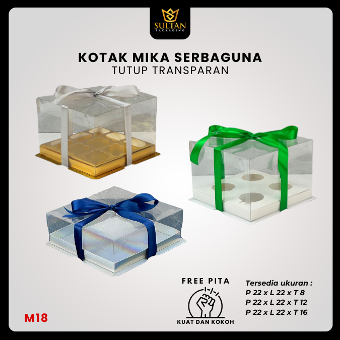 

Box Mika / Kotak Kue Mika / Box Cupcake + Tatakan / Packaging Mika /M18