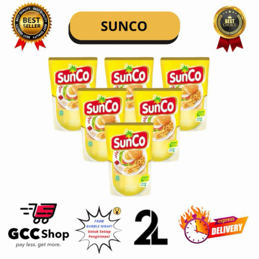 

❤️RYS❤️ ( JATIM ) Minyak goreng sunco 2 literan isi 6 pouch perkarton paket hemat