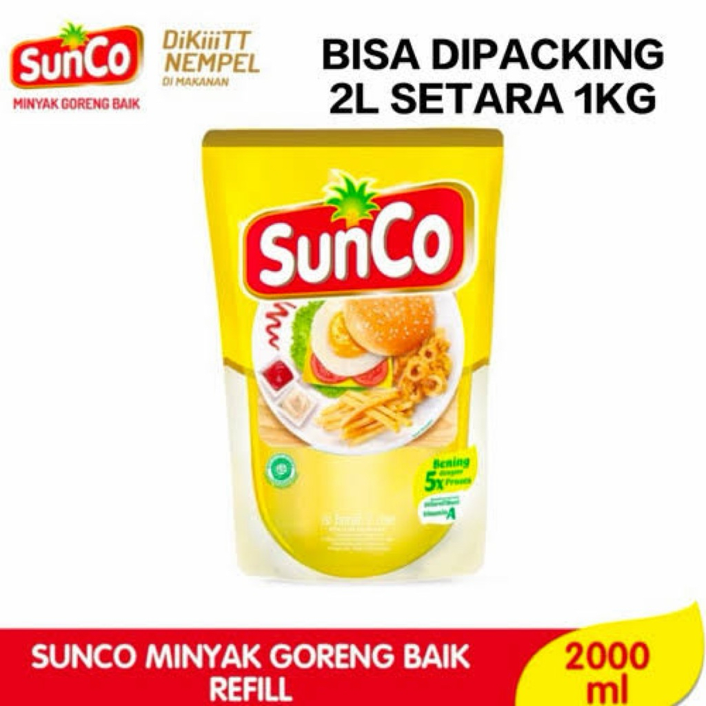 

❤️RYS❤️ ( JATIM ) Minyak goreng sunco 2 literan isi 6 pouch per dus