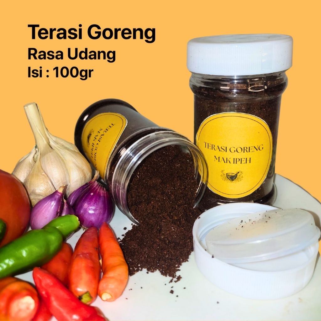 

Terasi Udang instan Goreng Terasi Siap Tabur kemasan 100 gram