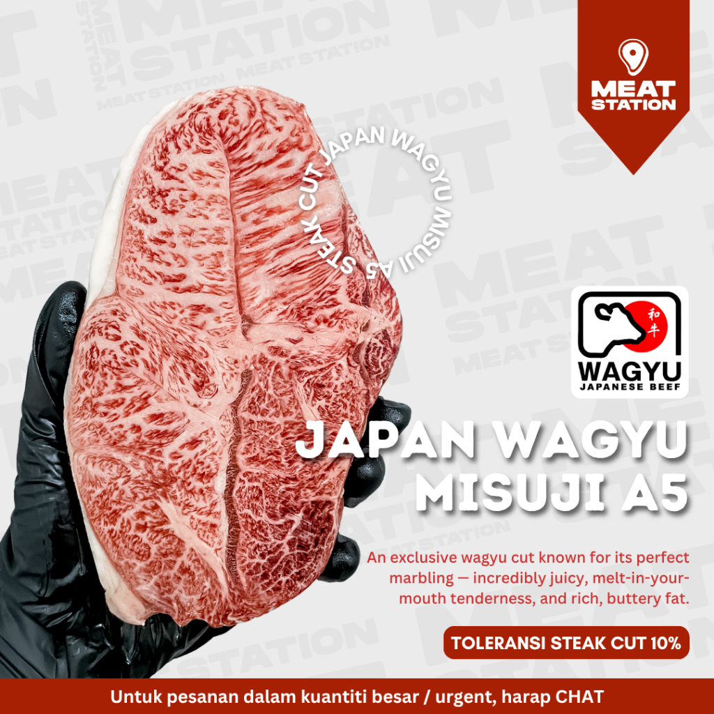 

Japan A5 Misuji / Japan Wagyu/ Steak Cut / Steak Import/ Asli Jepang