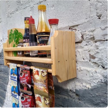 Rack Rak Dapur Tempat Toples Bumbu Toples Rak Gantung Dinding Serbaguna
