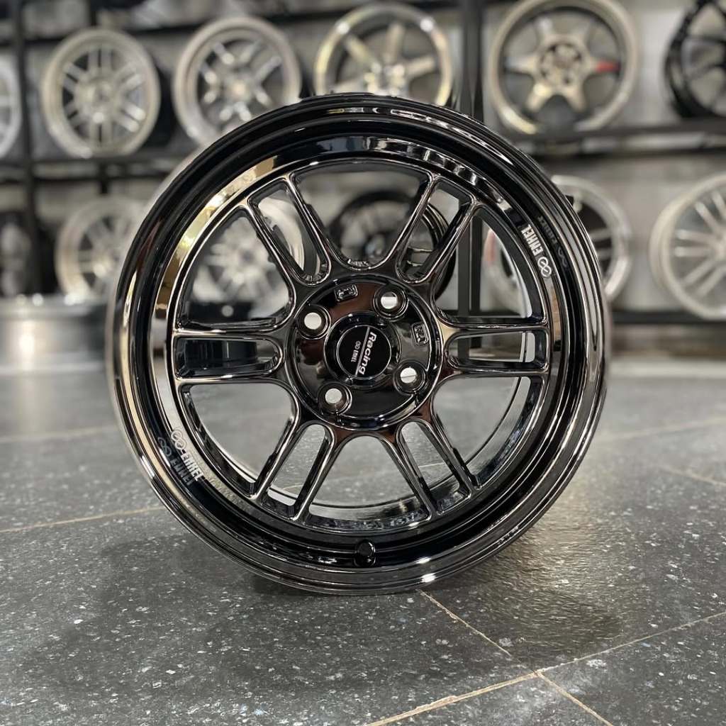 Velg RPF1 Black Chrome Ring 15 Lebar 7 Et 41 Pcd 4X100 | Velg R15 | Velg Mobil | Velg Racing | Velg 