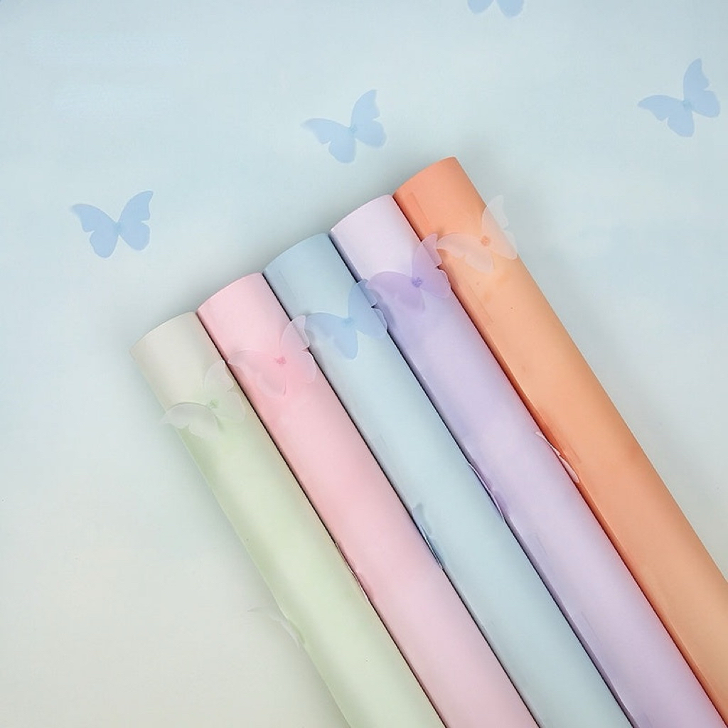 

Cellophane AURORA 3D BUTTERFLY Motif Kupu-Kupu Kertas Buket Bunga Wrapping Paper