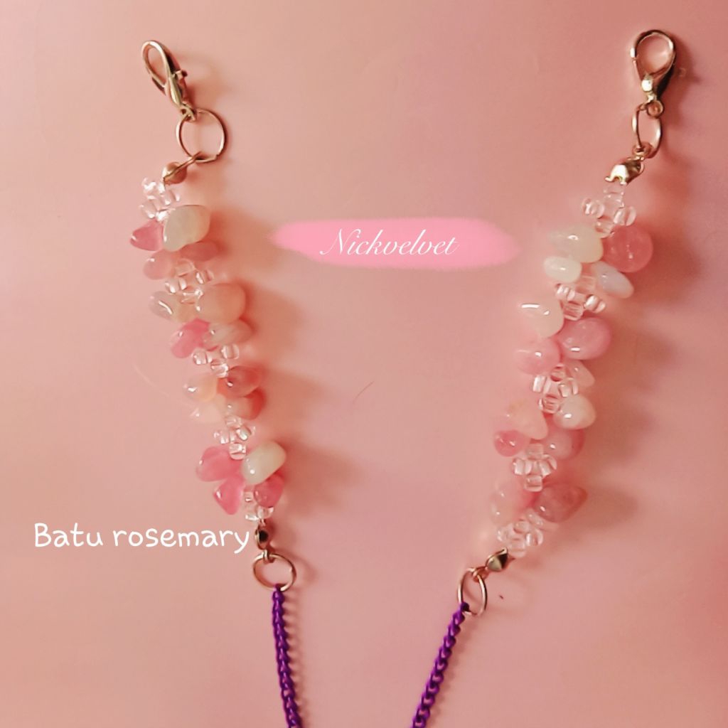 Strap Masker 2in1 Rantai Batu Aesthetic Pengait Masker