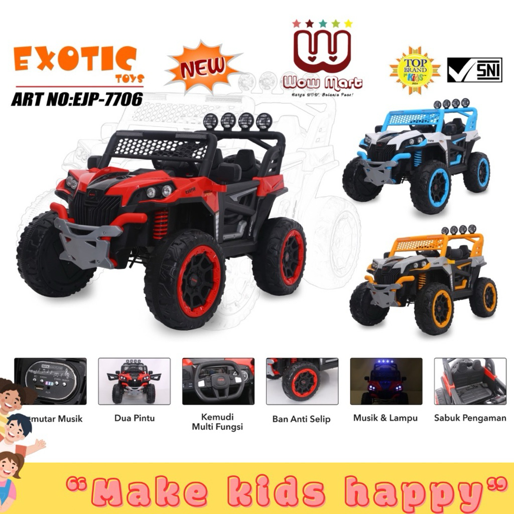 MOBIL AKI ANAK TOYS JEEP EXOTIC EJP-7706