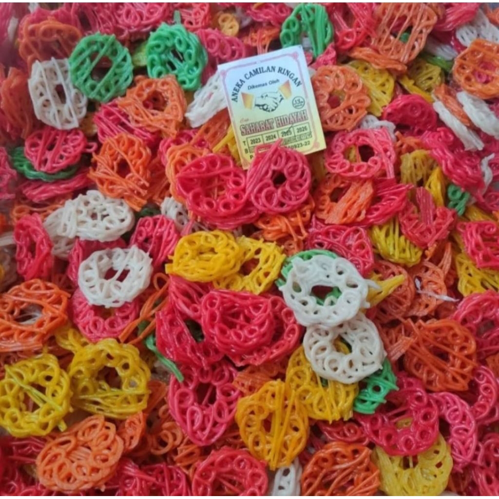 

Kerupuk Mawar Warna Warni Ukuran Mini Kerupuk Seblak Kemasan 500gr 250gr