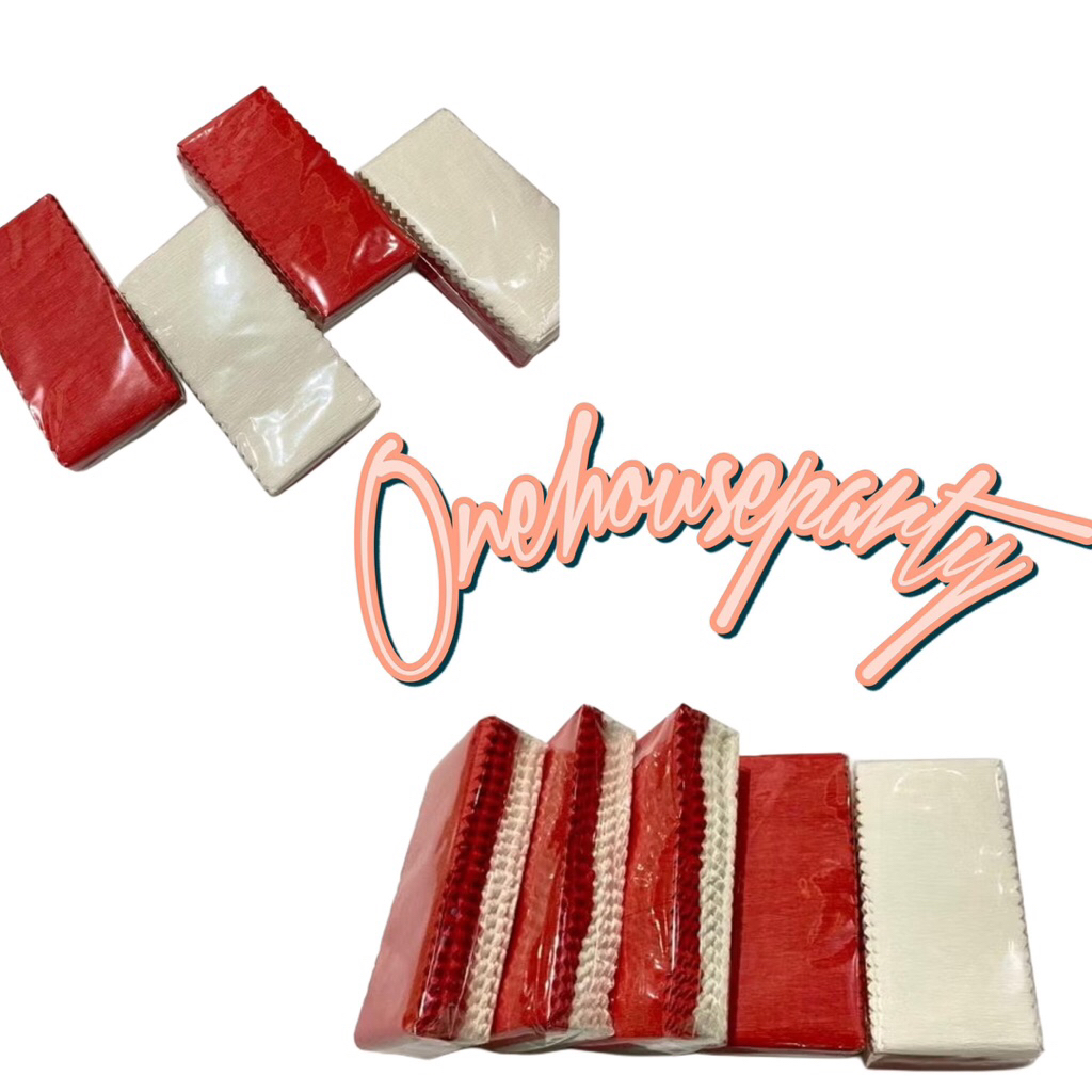 

Kertas Krep merah putih 5 CM Potong Merah Putih kertas Hiasan 17 Agustus HUT RI Kertas Krep merah putih DIRGAHAYU one house party