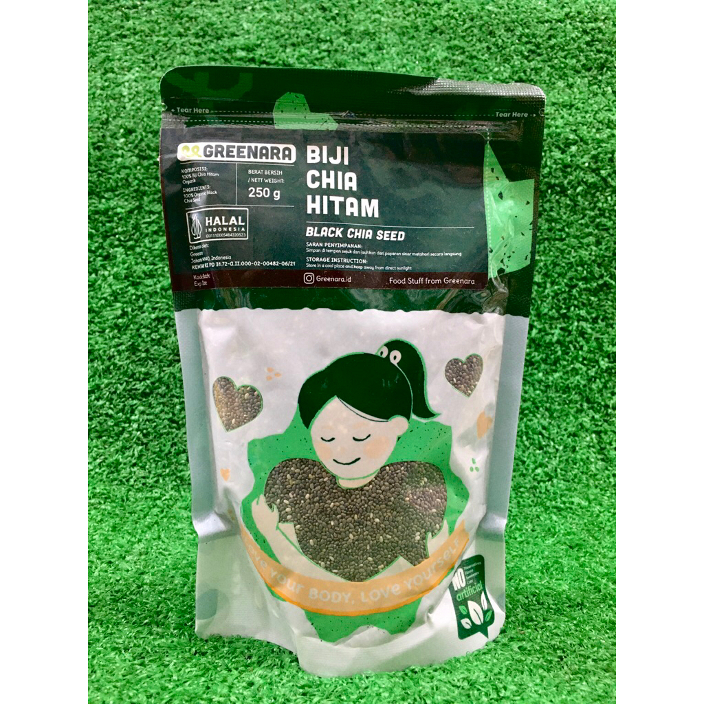 

Greenara Black Chia Seed Biji Chia Hitam 250gr Lokal HALAL