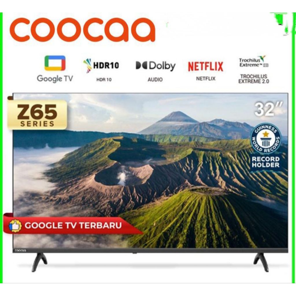 COOCAA LED TV 32INCH 32Z65 SMART GOOGLE TV YOUTUBE NETFLIX
