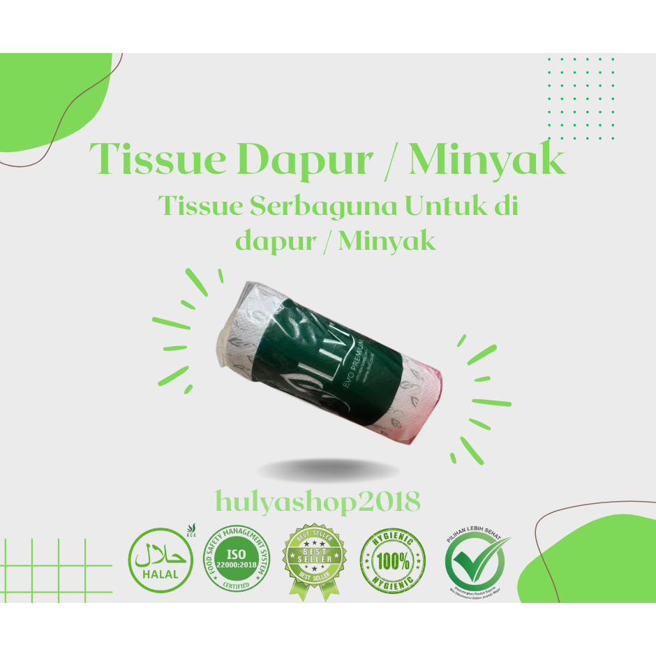 tisu dapur tissue minyak livi