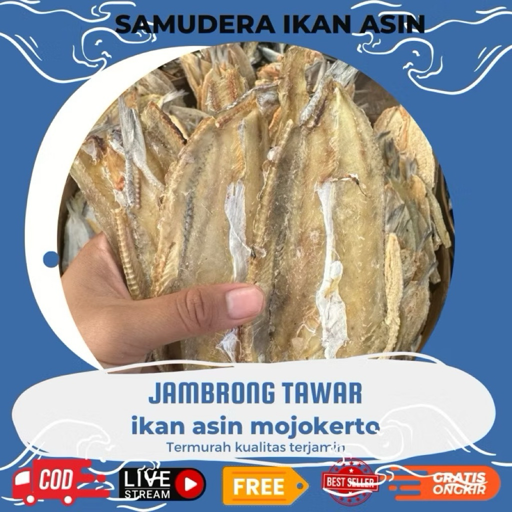 

REAL PICT JAMBRONG TAWAR BALAK TAWAR GABUS TAWAR KERING IKAN asin belah tawar ikan krupuk enak renyah