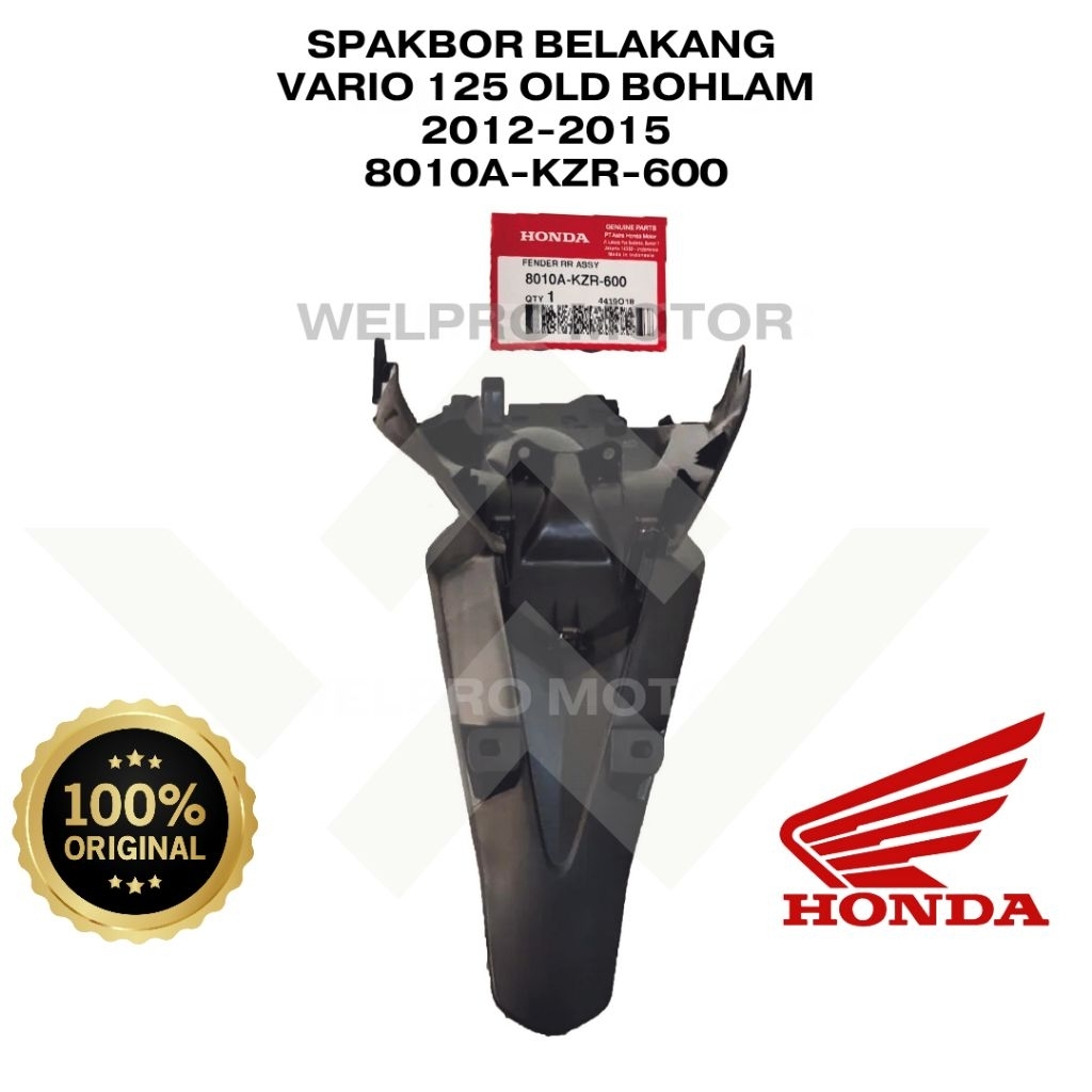 Spakbor Belakang Vario Old Bohlam Lampu Halogen Vario 125 Techno Old 2012-2015 Ori Honda AHM