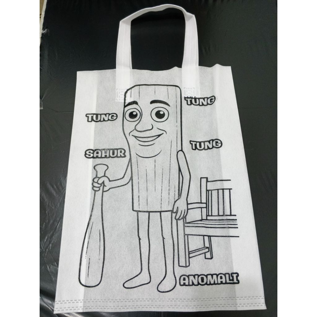 

tas spundbond lukis mewarnai edisi don jumbo untuk anak-anak ukuran 30x40 65-70 gsm