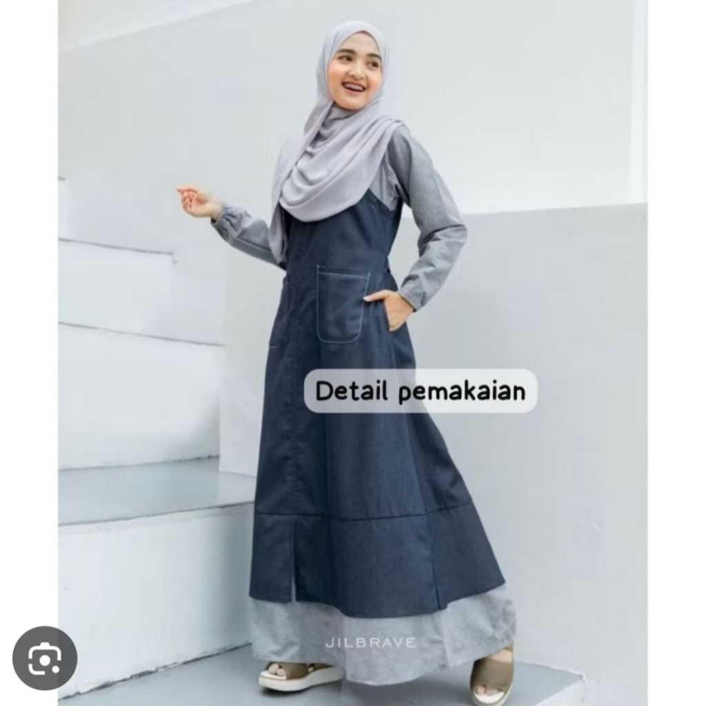 Eryl dress Overall by Jilbrave size XS warna cool grey (PRELOVED)