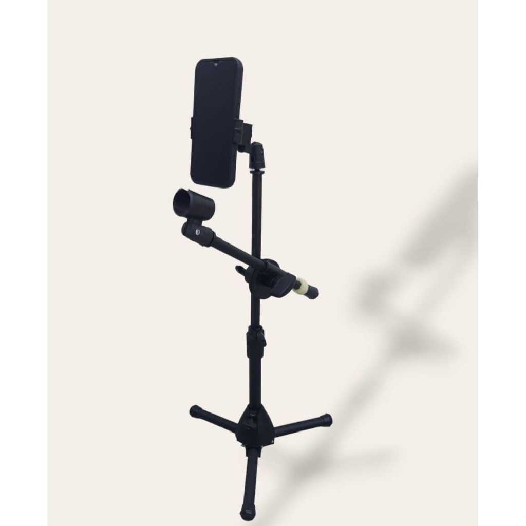 STAND MIC PENDEK NEW MARUNI HP (FREE CATOK MIC & HOLDER HP)