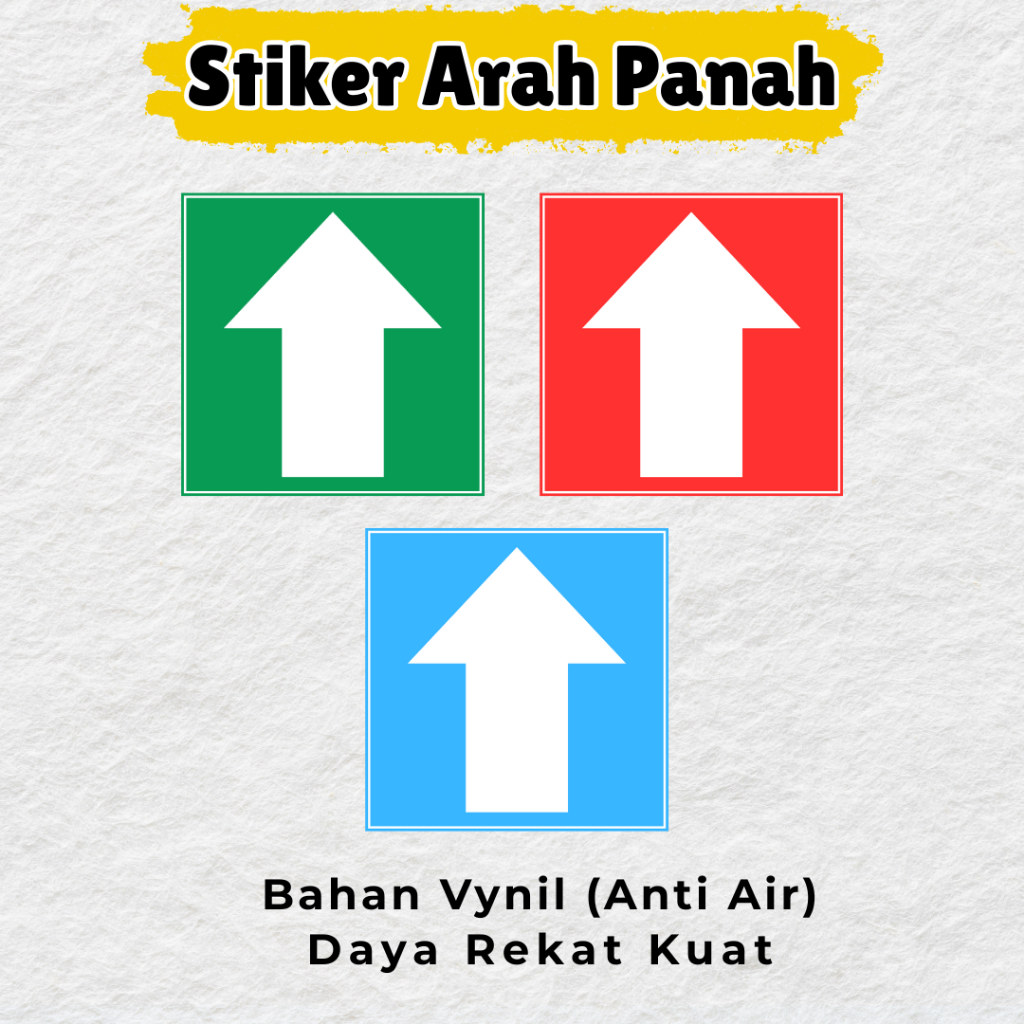

Stiker Panah Untuk Naik Turun Tangga Kanan Kiri Atas Bawah Bahan Sticker Vynil Anti Air Waterproof