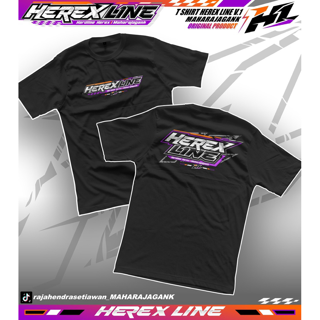 T-Shirt HEREX LINE V1 | Maharaja Gank | Kaos Racing | Kaos Herex | Baju Balap