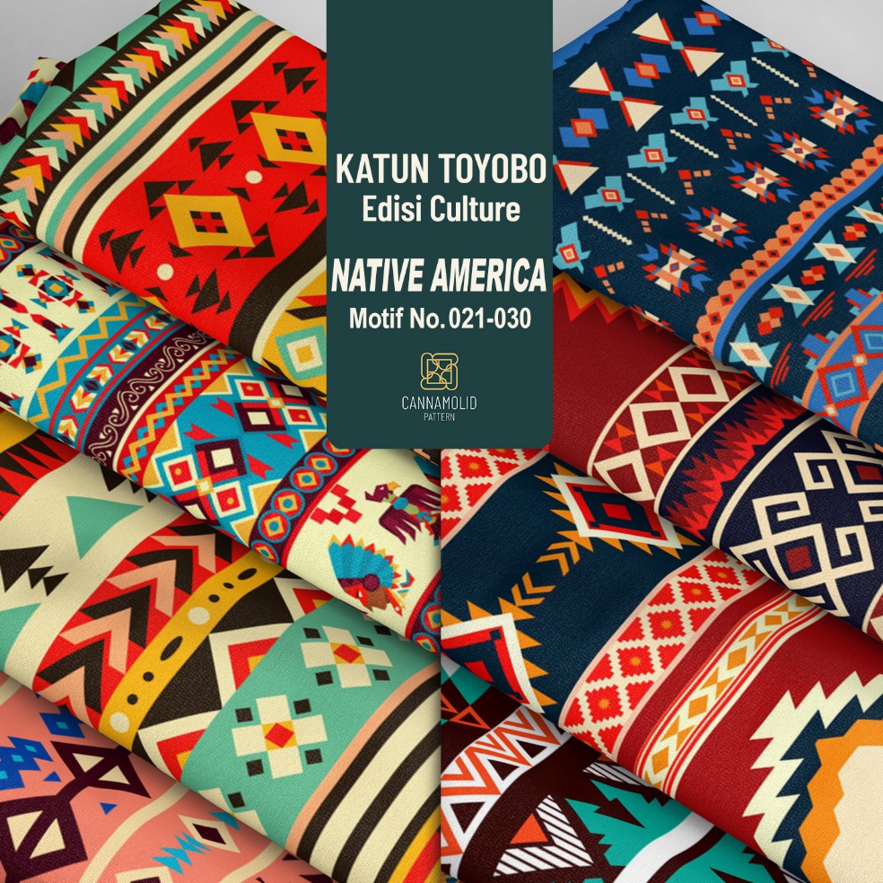 KODE D24O Kain Toyobo Motif ETNIK  Lebar 145cm  NATIVE AMERICAN 213