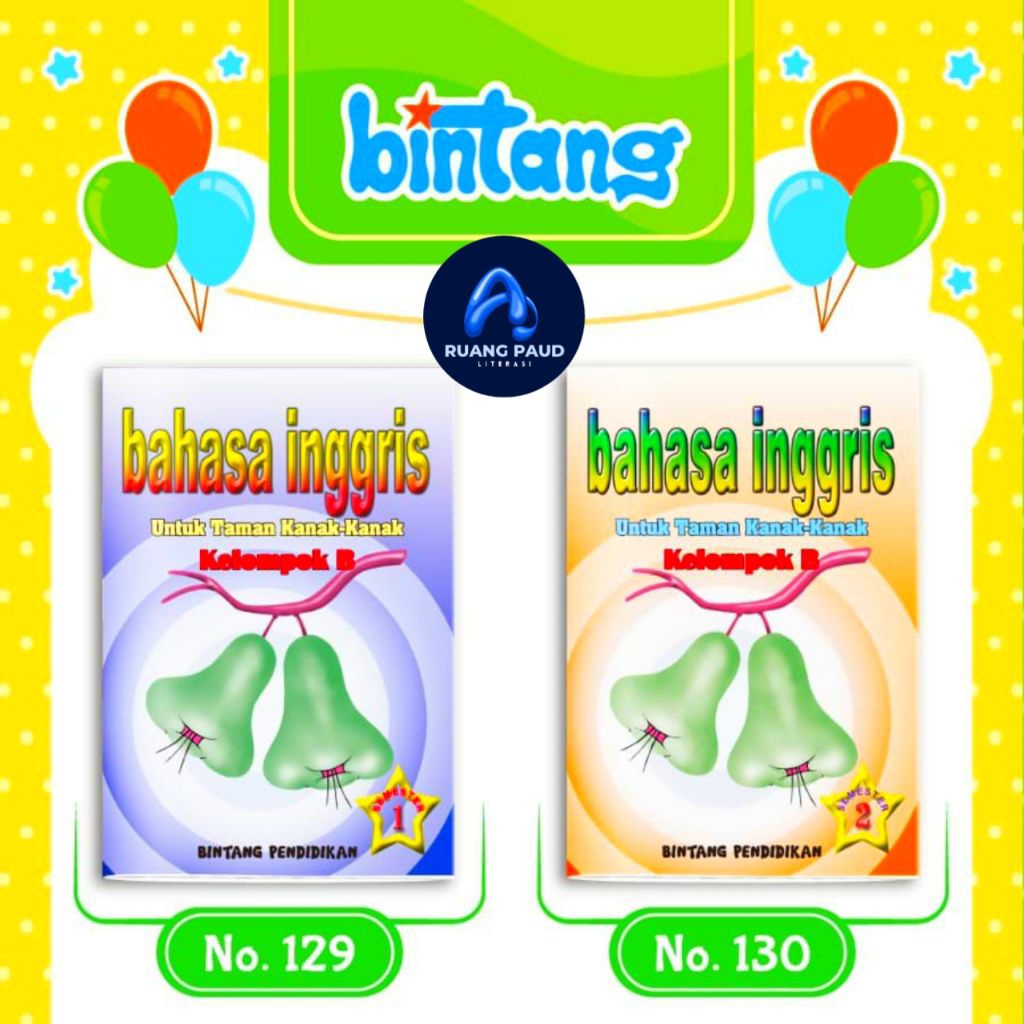 Buku TK Paud|Buku Bahasa Inggris TK B