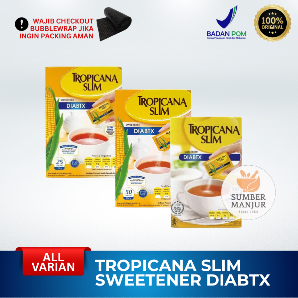 

TROPICANA SLIM DIABTX 100 SACHET 50 SACHET 25 SACHET
