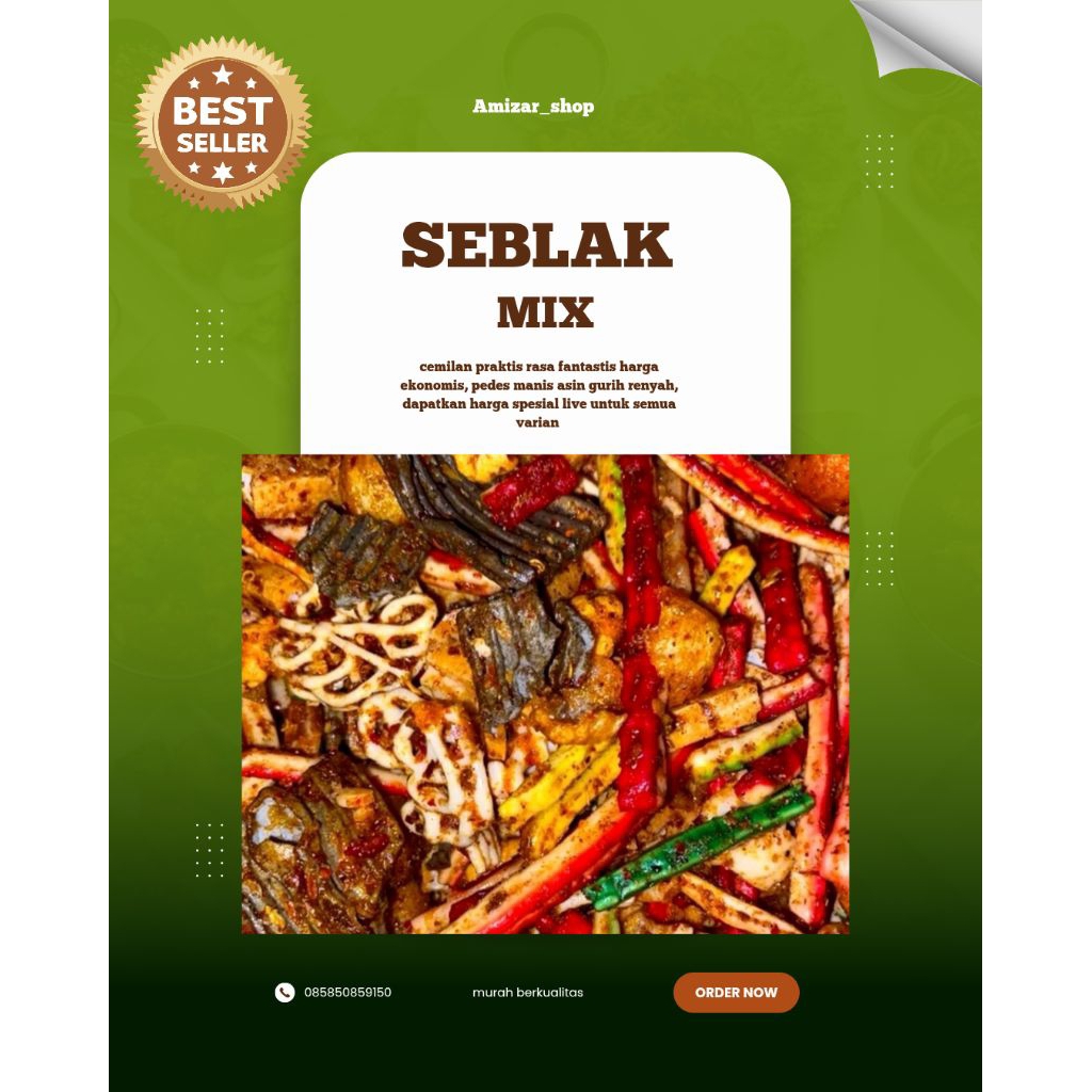 

krupuk seblak mix camilan pedas gurih Snack kiloan