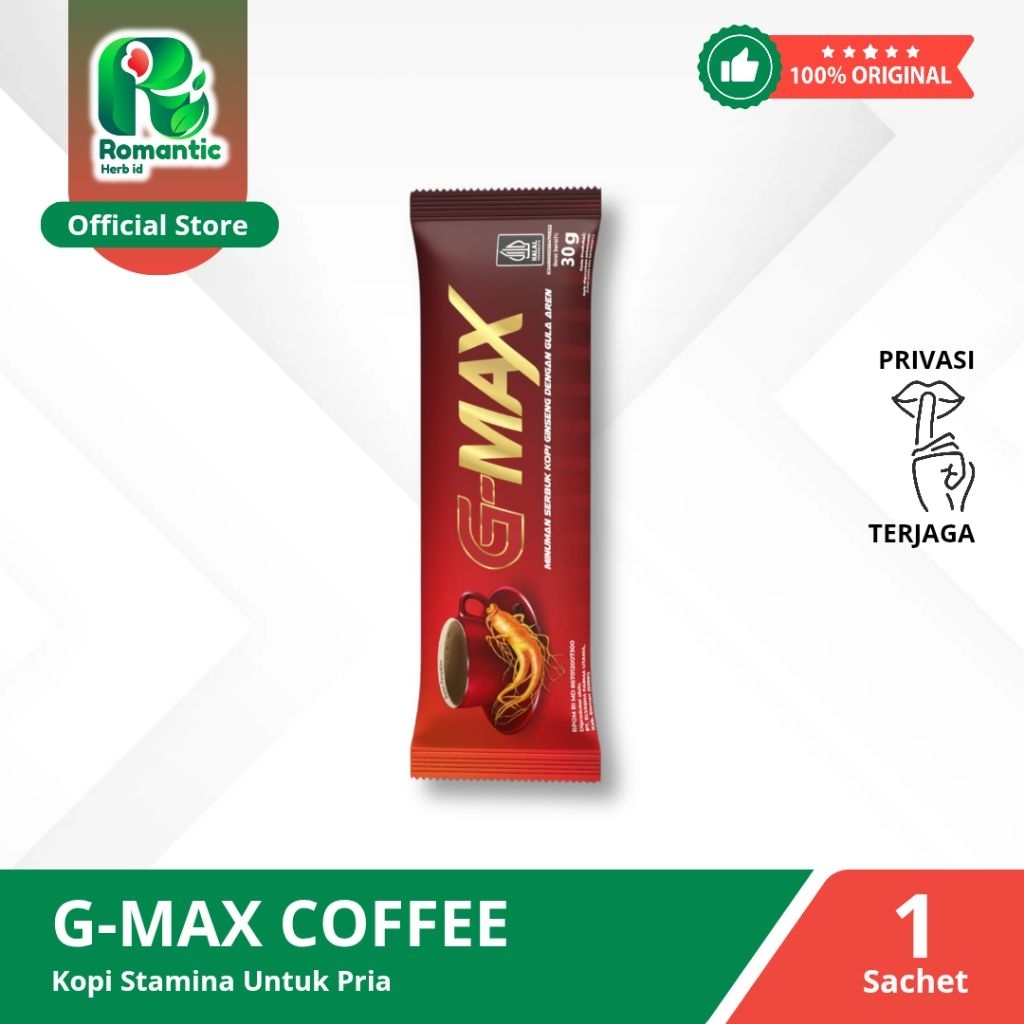

Kopi G-MAX Eceran 1 Sachet GMAX Kopi Ginseng Penambah Stamina Pria