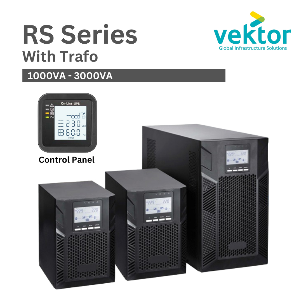 UPS VEKTOR ABLEREX RS PLUS TOWER RS 1000T 2000T 3000T ONLINE WITH TRAFO