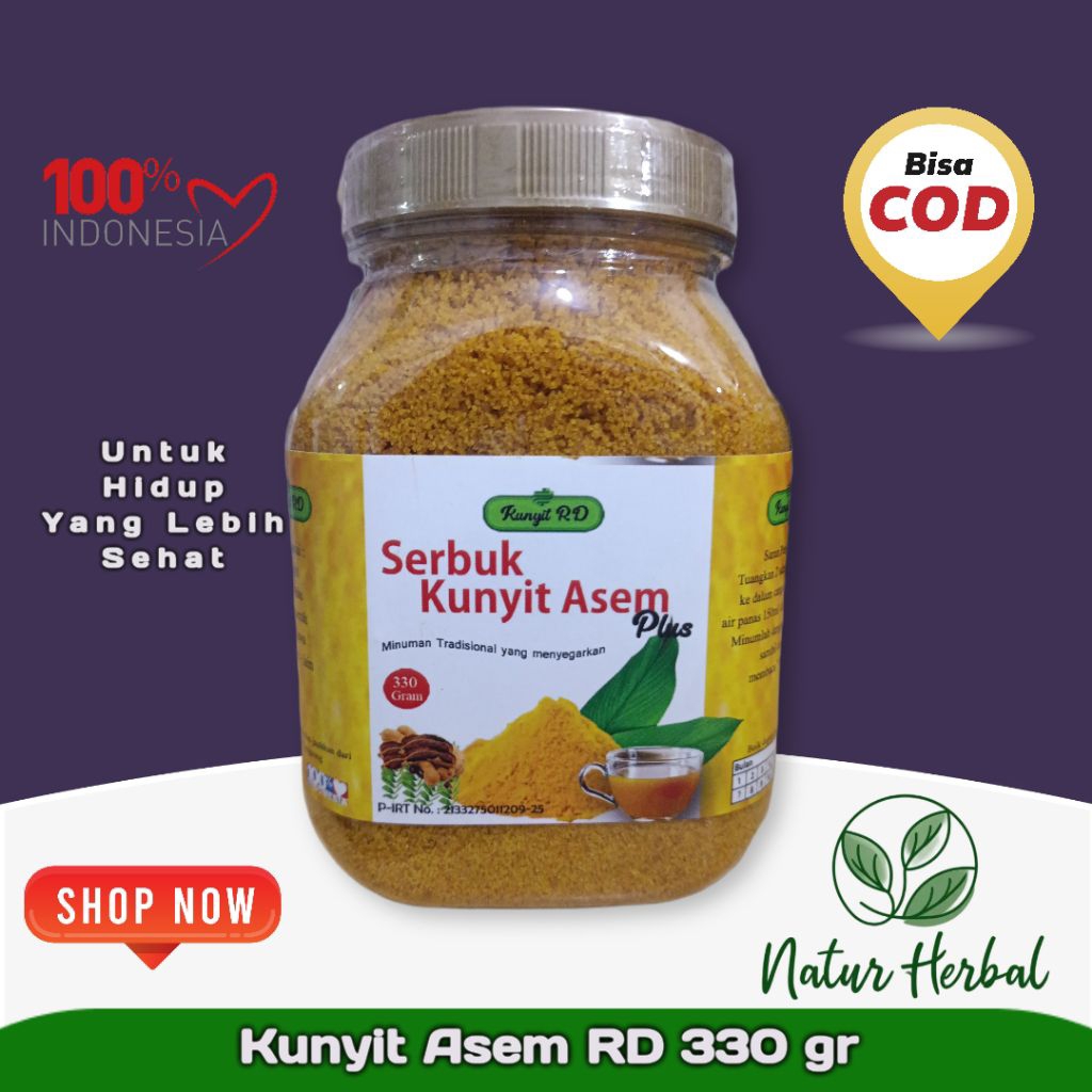 

Serbuk Kunyit Asem Plus ( Kunyit Asem RD ) 330 gram