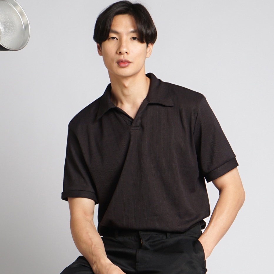 Promo Baju Atasan Pria Lengan Pendek Bahan Waffle nawla kerah Polo Kaos Uniqlo  Kaos HM  Kaos Zara