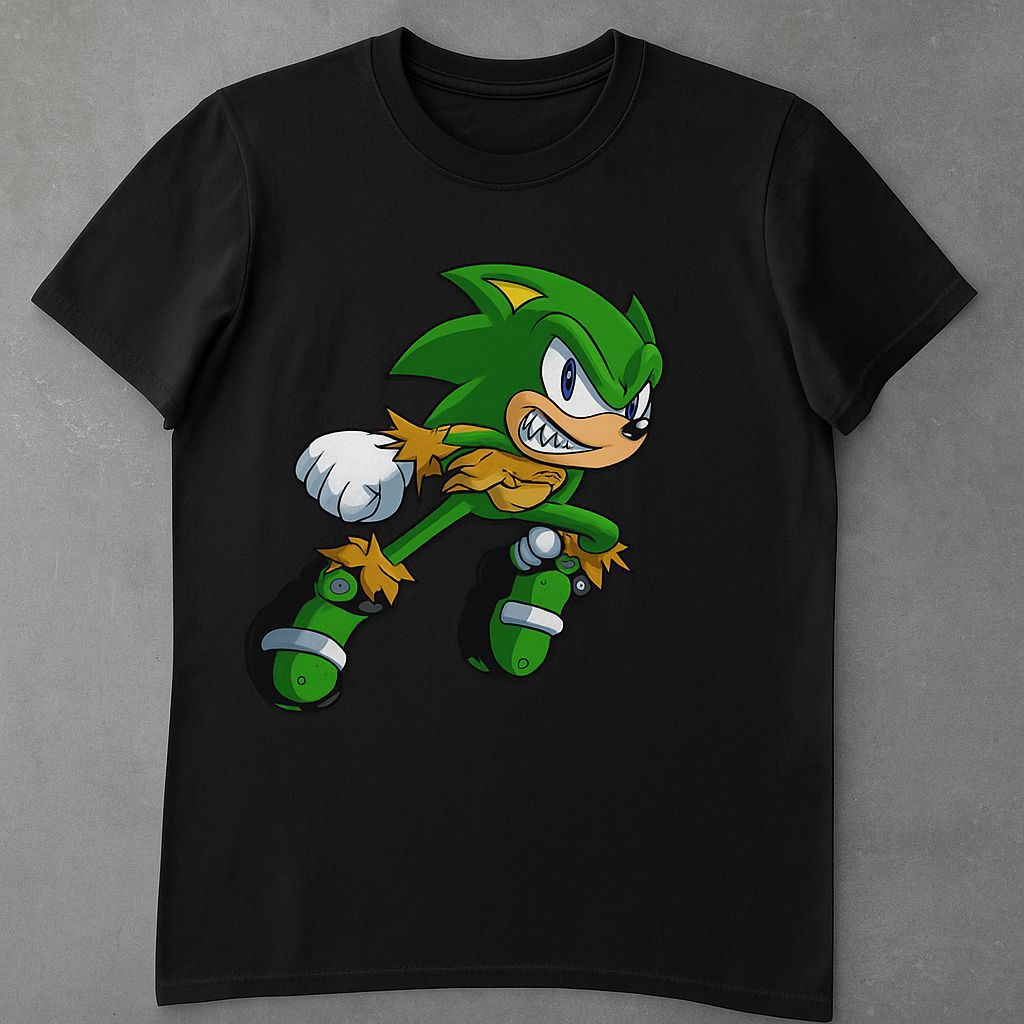 Kaos anak-anak laki-laki sablon Sonic
