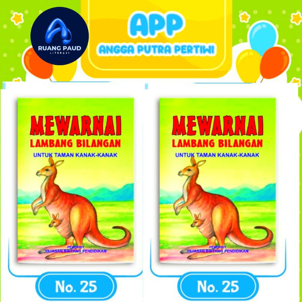 Buku TK Paud|Buku Mewarnai Bilangan|Buku TK Paud