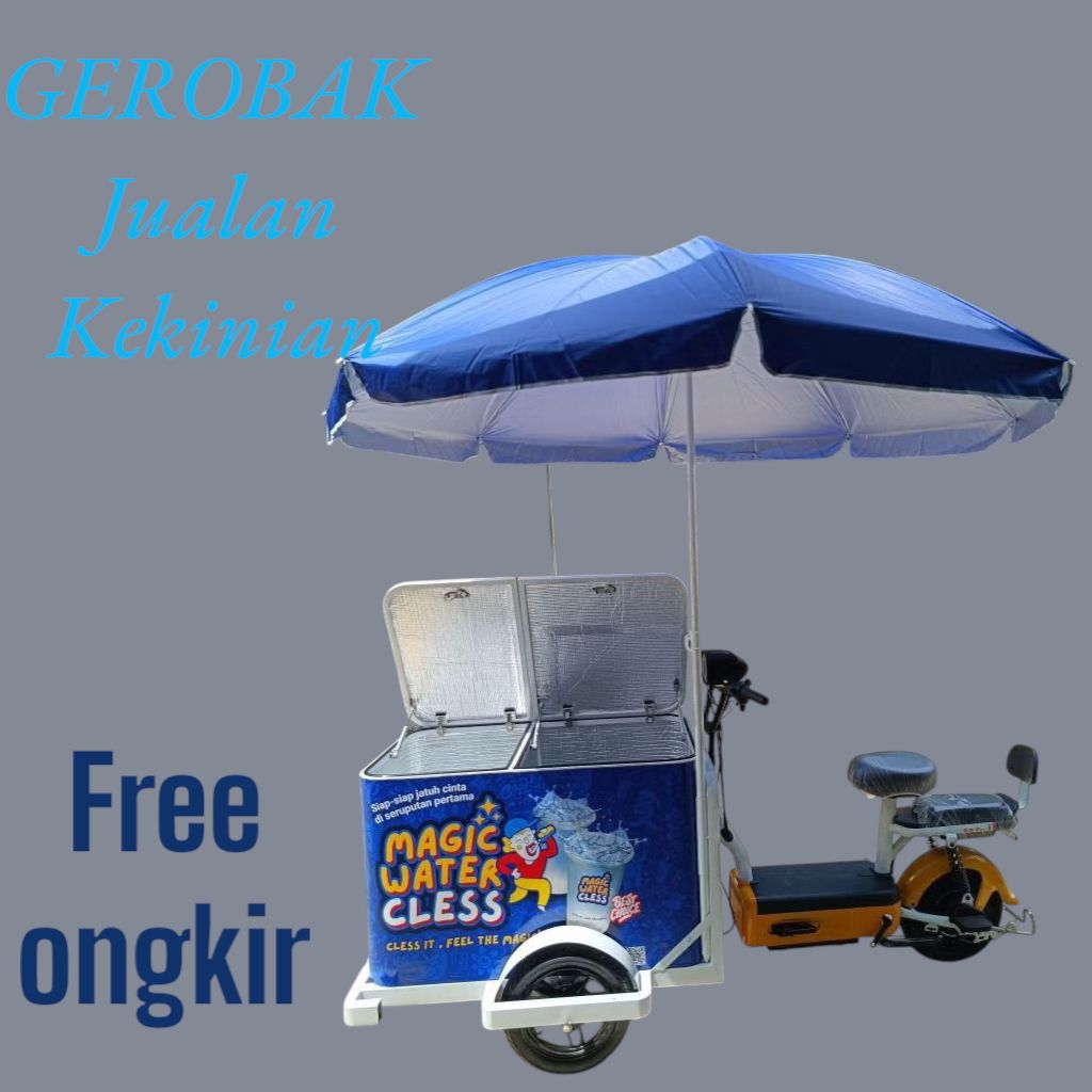 GEROBAK SEPEDA LISTRIK MINUMAN KELILING