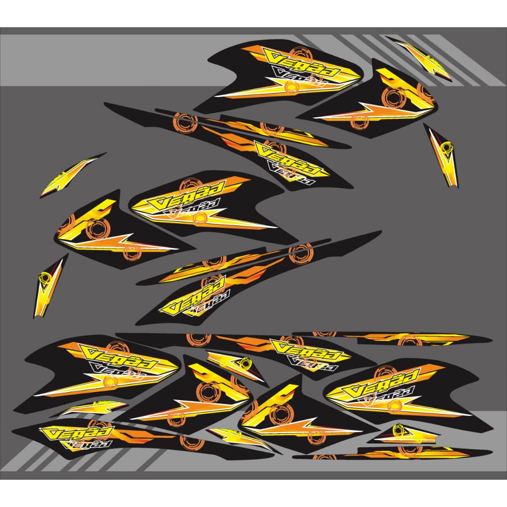 STIKER STRIPING VARIASI HONDA VERZA LAMA TAHUN 2013-2017 GRAFIS RIFIANING