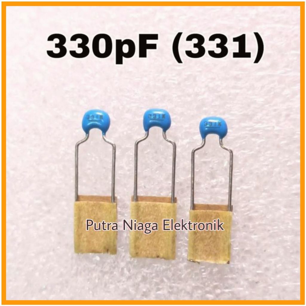 Kapasitor MLCC 330pF Multilayer Keramik kode 331 Non Polar Monocap 330piko 0,33NF 0.33NF 100V