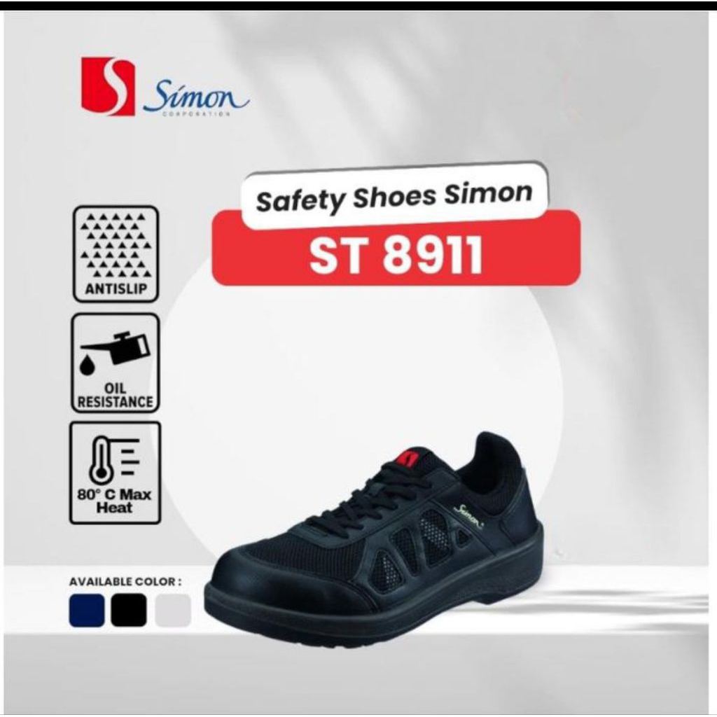 sepatu safety shoes st 8911 sneaker Simon navy
