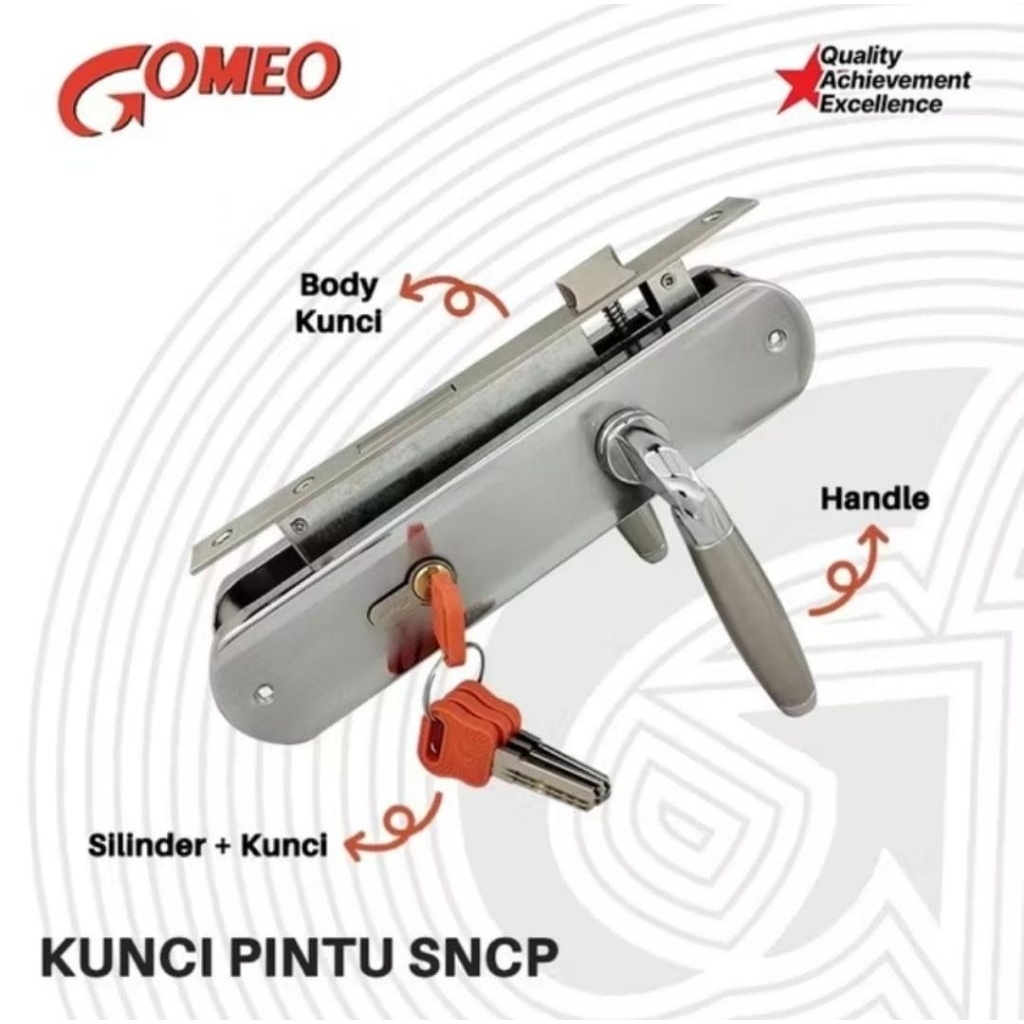 Kunci Pintu Besar/ Slot Besar GOMEO