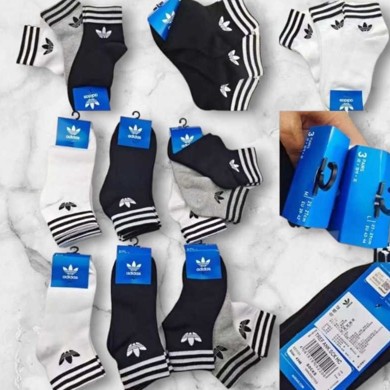 Kaos Kaki Adidas Ankle Mata Kaki Cutting Kaos Kaki Cowok Cewek Original Unisex